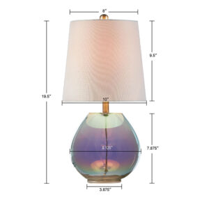 Iridescent Glass Table Lamp