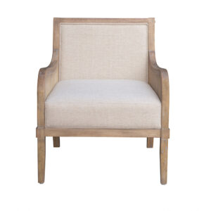 Cane Accent Chair with Removable Back Cushion