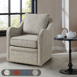 Wide Seat Swivel Arm Chair