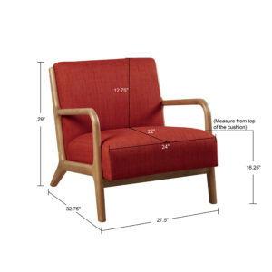 Novak Mid-Century Modern Accent Armchair