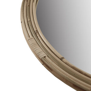 Natural Rattan Round Wall Mirror