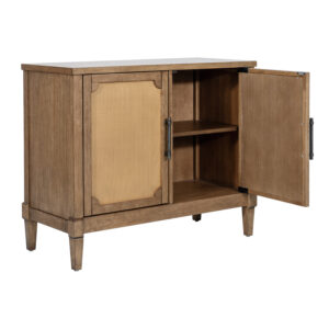 Woven Cane Accent Cabinet