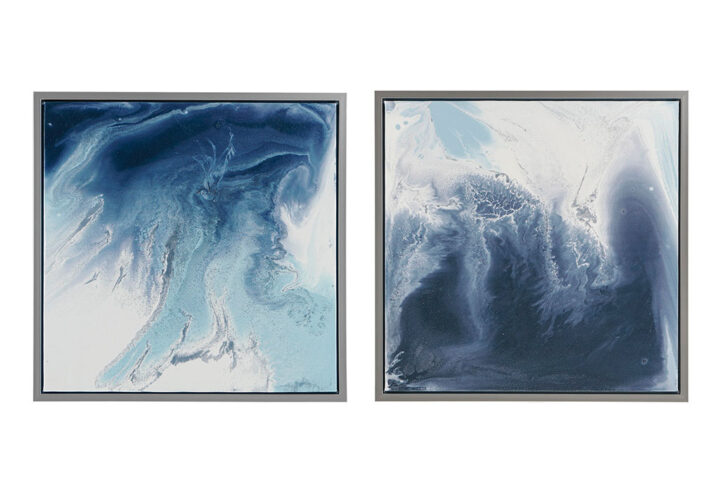 Abstract 2-piece Framed Canvas Wall Art Set