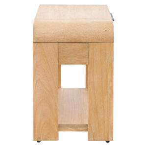 Modern One Drawer Waterfall Nightstand