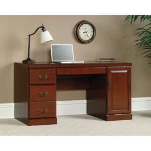 Enhance your office workspace with this computer credenza from the Heritage Hill® collection. The spacious tabletop of this home office credenza provides room for all your office essentials – a laptop