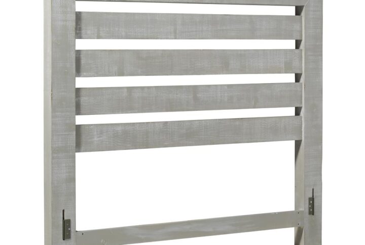 Includes headboard only that fits a standard frameMounting hardware not includedWide plank slat design