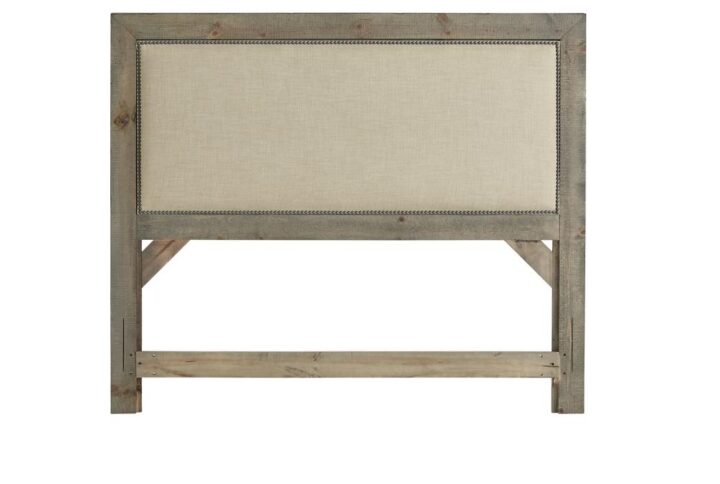 Includes headboard only that fits a standard frameMounting hardware not included100% polyester wheat colored fabric