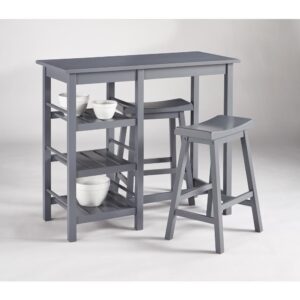 Counter Table With 2 Stools - Gray from Progressive Furniture