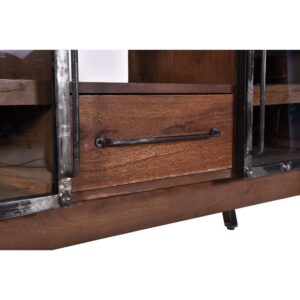 iron frame and legsConsole has interior storage shelves