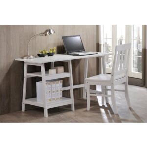 Desk & Chair ship in same cartonTwo spacious shelvesLarge desktop workspace