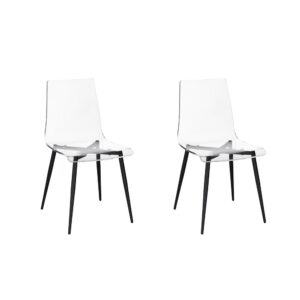 Acrylic Dining Chair-Black 2/CTN from Progressive Furniture