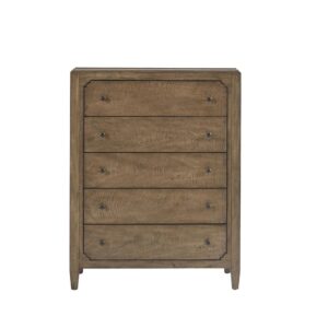 Chest features five drawers with decorative end panelsFull extension drawer guides for easy use