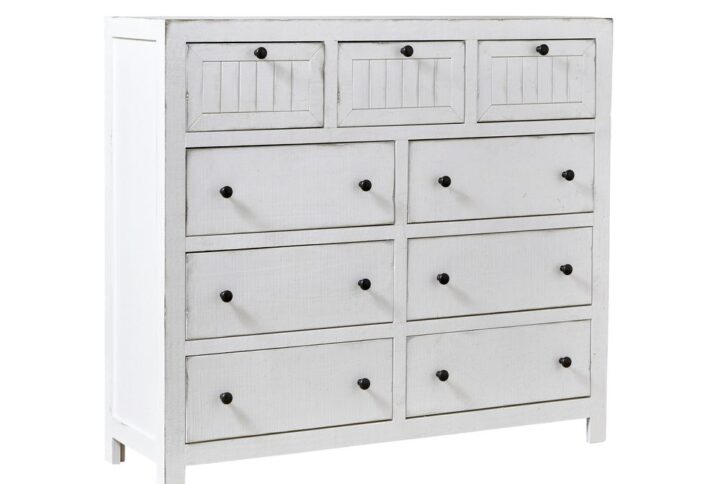 9 drawers of storagePlanked design drawer frontsAnti-tip kit included