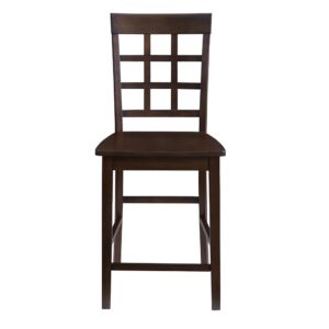 Set of two chairsWindow pane back designWarm espresso finish