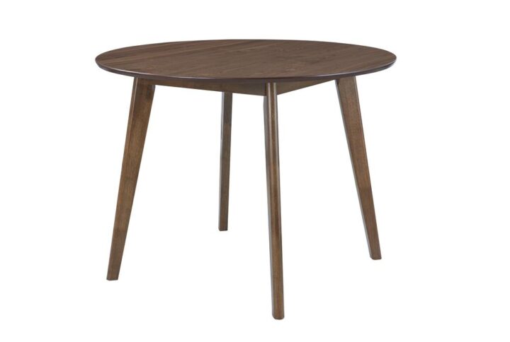 Seats 4 comfortablyPerfect for small space diningBeautiful walnut finish