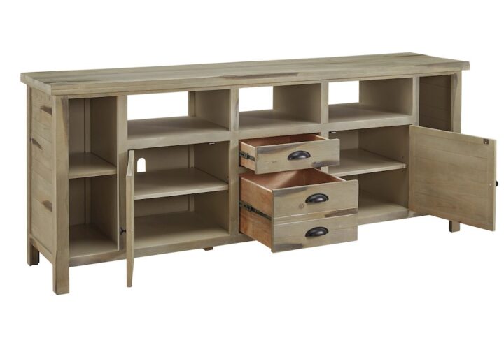 Laredo 80" Media Console In Solid Pine