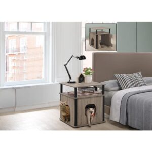 Pet Bedside Table - Dark Taupe from Progressive Furniture