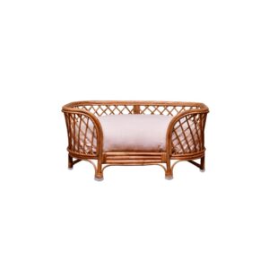 Constructed of natural rattanPolyester cushion fabricShips fully assembled