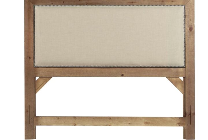 Includes headboard only that fits a standard frameMounting hardware not included100% polyester wheat colored fabric