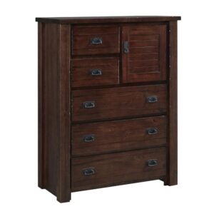 5 drawers of storage1 door with an adjustable shelfAnti-tip kit included