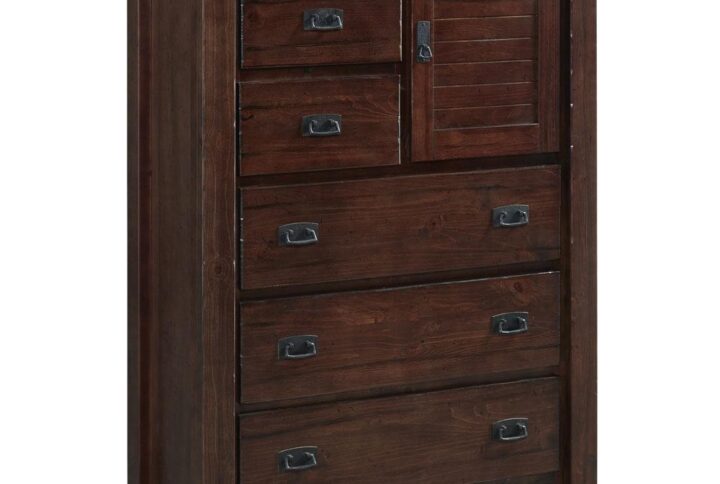 5 drawers of storage1 door with an adjustable shelfAnti-tip kit included