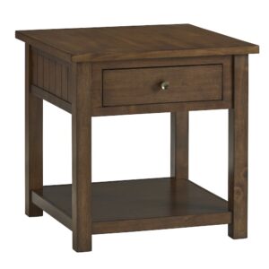 Family Room End Table In Solid Rubberwood