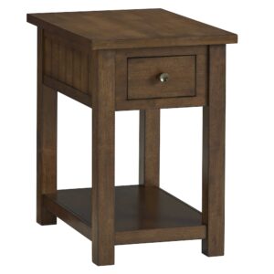 Family Room Chairside Table In Solid Rubberwood