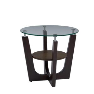 Round Glass Top End Table from Progressive Furniture