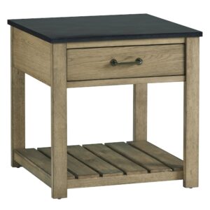 Breckenridge End Table In Solid Rubberwood