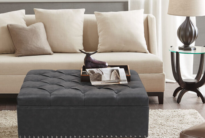 Tufted Square Cocktail Ottoman