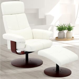 Relax-R™ Regina Recliner White Polyurethane from Progressive Furniture