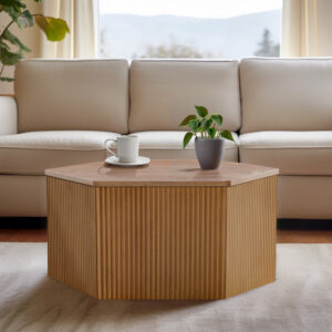 Fluted Hexagon Coffee Table