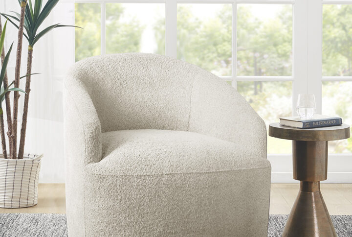 Upholstered 360 Degree Swivel Chair