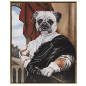 Captain's Guard Pug Framed Canvas Wall Art