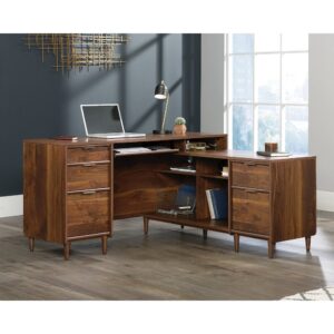 Enhance your home office or workspace with this l-shaped desk from the Clifford Place® collection. Never run out of workspace – this mid-century inspired desk provides you with an abundance of tabletop space for all your office essentials like your laptop