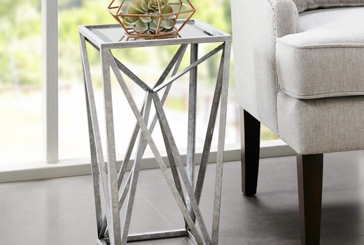 Angular Mirror Accent Table