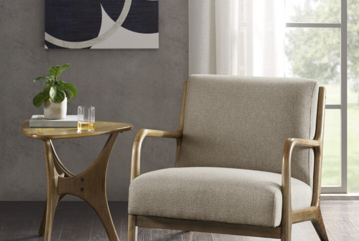 Novak Mid-Century Modern Accent Armchair