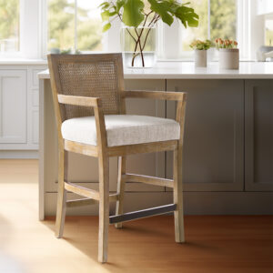 Cane Back Counter Stool