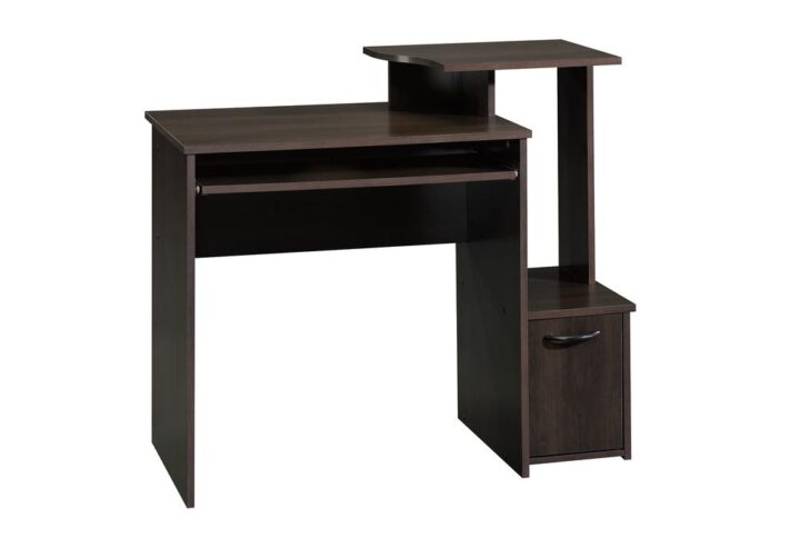 Just purchased a new desktop or laptop computer? Give it a new home with this computer desk from the Beginnings® collection. An elevated monitor/printer shelf allows you to keep your office ergonomics in check and have your printed papers close by. This home office desk features a slide-out keyboard/mouse shelf to keep the top surface space clear for your notepad. With you in mind