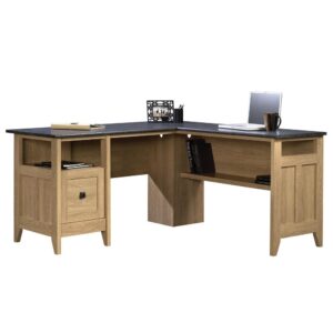 Get inspired and create the perfect office and/or work space with this good looking L-shaped desk from the August Hill collection. Its spacious top surface provides you with all the room you need for your must-have desk essentials like your laptop