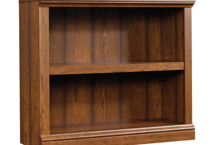 There is no such thing as too much storage space. Add a little extra storage to any room in your home with this 2-shelf bookcase from the Sauder Select collection. This short bookcase features two large shelves that provide you with all the room you need to store and display a variety of different things like your collection of novels