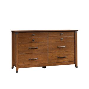 rustic inspired style that you want with this dresser from the Carson Forge® collection. This handsome dresser features six large drawers that open and close on smooth metal runners