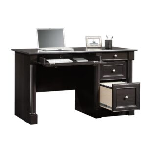 Stroll down Avenue Eight with this contemporary computer desk. Its spacious work surface offers room for all your office essentials – stacks of paper