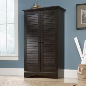 this handsome storage cabinet with doors is the solution to all your storage woes. We hope you like what you see. Sauder designers travel the world and bring back the best and latest in style