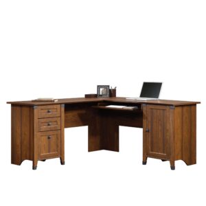 Maximize the space in your home office or work space with this corner computer desk from the Carson Forge® collection. Its spacious table top surface provides you with ample amount of room for all your must-have desk essentials and more – laptop