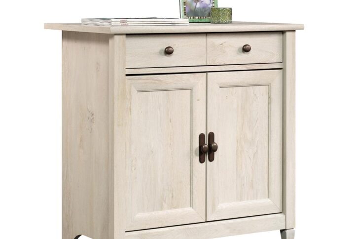 Looking to add some extra storage to your home? Check out this utility stand from the Edge Water® collection to add stylish storage for any room in your home. Find room for all your random do-dads and knick-knacks in the storage drawer of this base cabinet. The drawer opens and closes on smooth metal runners to provide convenient access to hidden supplies. There is also a large adjustable shelf behind the doors for more hidden storage of home office items like folders