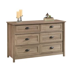 Add a splash of country style to your bedroom with this dresser from the County Line® collection. This bedroom dresser features six drawers that are large enough to fit your bulkiest denim