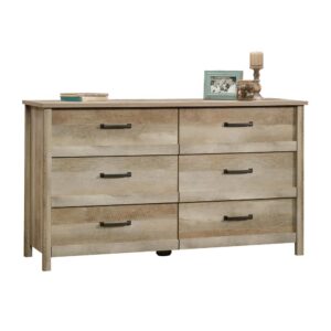 Enhance the look of your bedroom while adding versatile storage options with this 6-drawer dresser from the Cannery Bridge® collection. This handsome chest of drawers features six large drawers that open and close on smooth metal runners