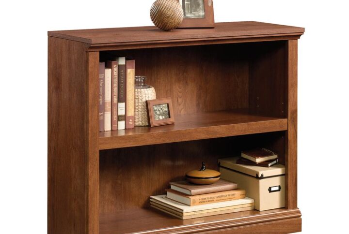 Need a place to put your collection of books or work binders? This 2-shelf bookcase from the Sauder Select collection is perfect for storing and displaying everything from novels to family heirlooms. This handsome display bookcase features a large adjustable shelf that is ideal for storing and displaying anything from your collection of favorite books and magazines to decorative plants and photos of your family and friends. This small bookshelf has room for all your stuff! The adjustable shelf can move to different heights to create flexible storage options. This 2-shelf bookshelf features a spacious top surface that provides you with an additional spot to display home décor items like an accent lamp