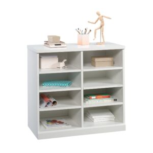 Organization an issue? Look no further – this storage cabinet from the Craft Pro Series® is the solution for you! This open storage cabinet features six adjustable shelves so you can store and display anything from scrapbook paper and stamps to sewing needles and thread. This shelving has a place for all your crafting and sewing tools